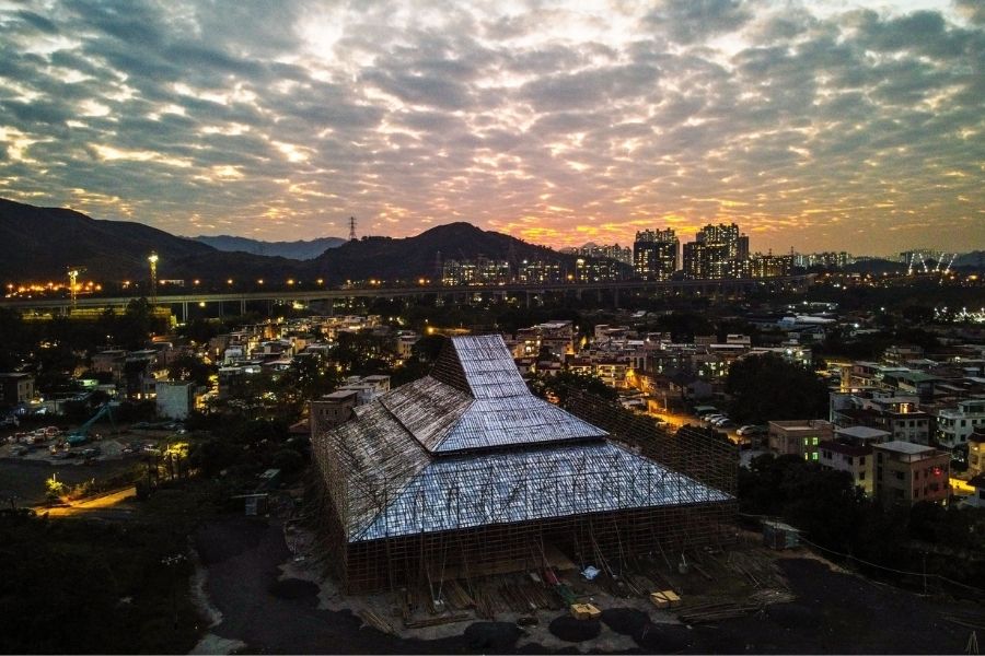 the main bamboo shed of kam tin jiao festival