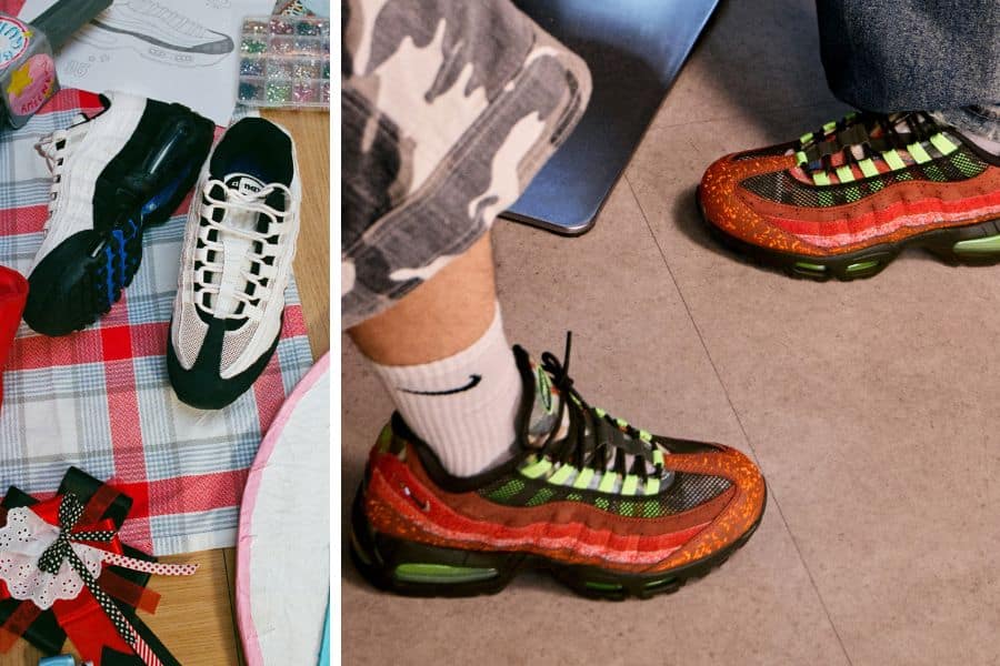 Atelier (Paris) model on the left; Hong Kong Air Max 95 version on the right (Nike Hong Kong)