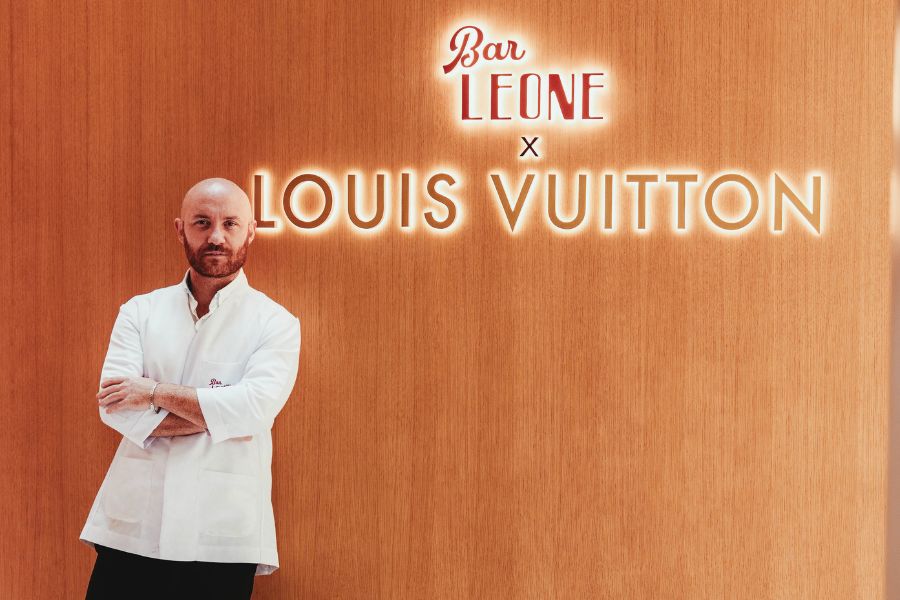 Lorenzo Antinori at Louis Vuitton Bar Leone pop-up