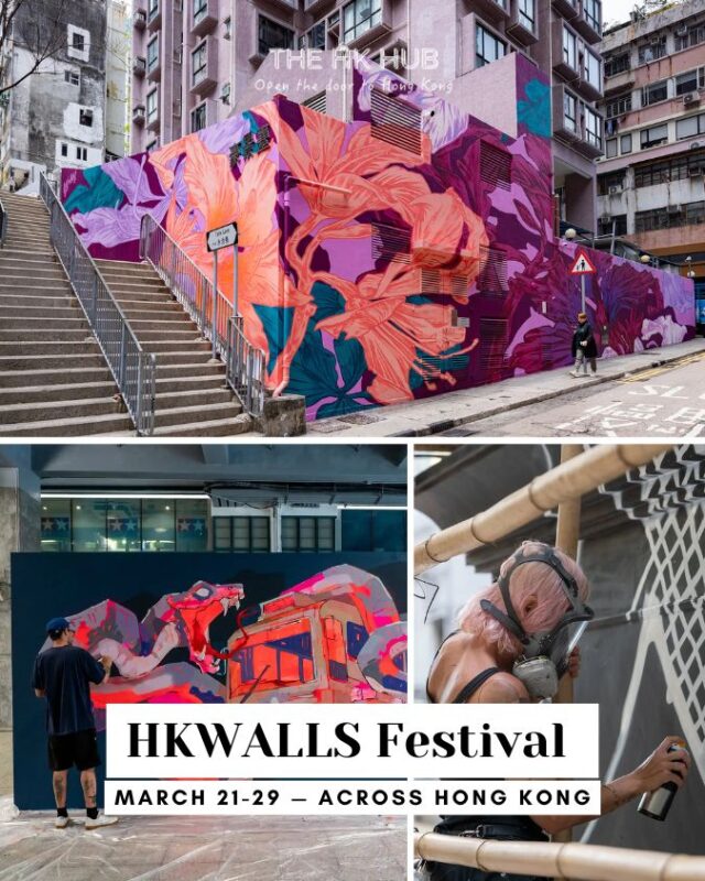 graffitis and murals at hkwalls festival