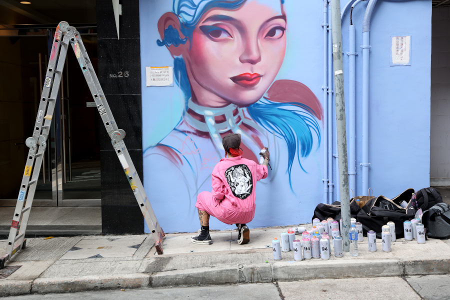 HKWALLS 2023 mural by Kyra Campbell, photo by Laurenys (HKWALLS)