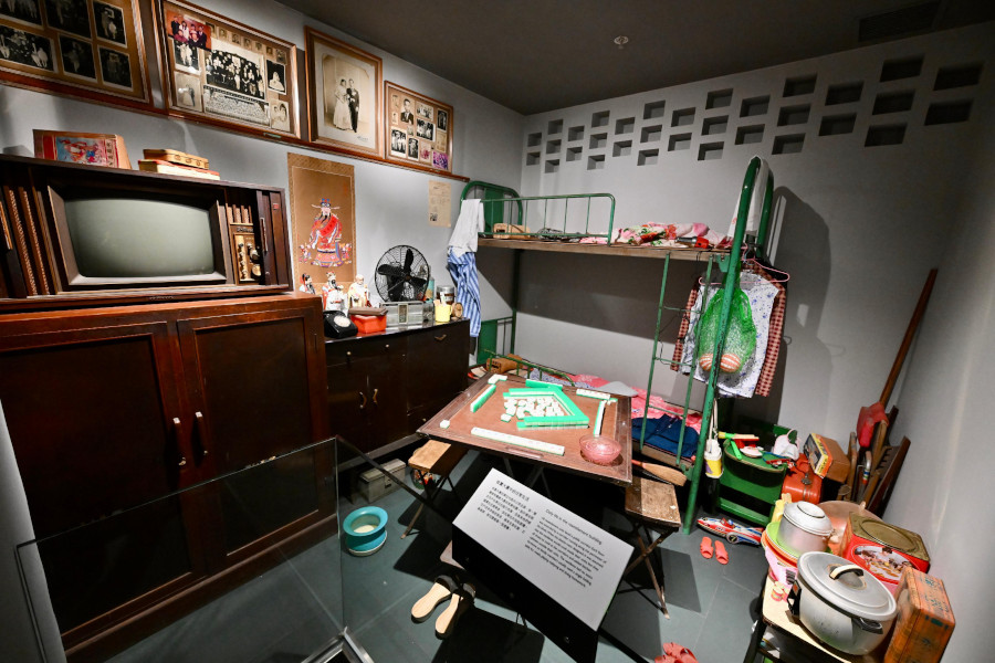 Meticulously recreated 1970s Hong Kong resettlement estate flat showing grassroots living conditions (Hong Kong Museum of History)
