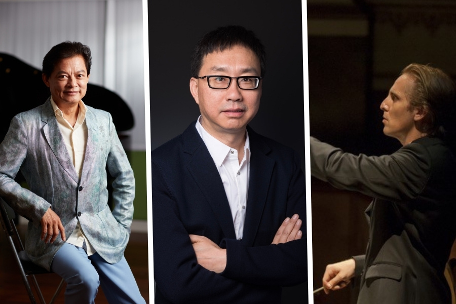 Producer Warren Mok, director Jia Ding and conductor Franck Colombier of Opera: Bizet’s Carmen