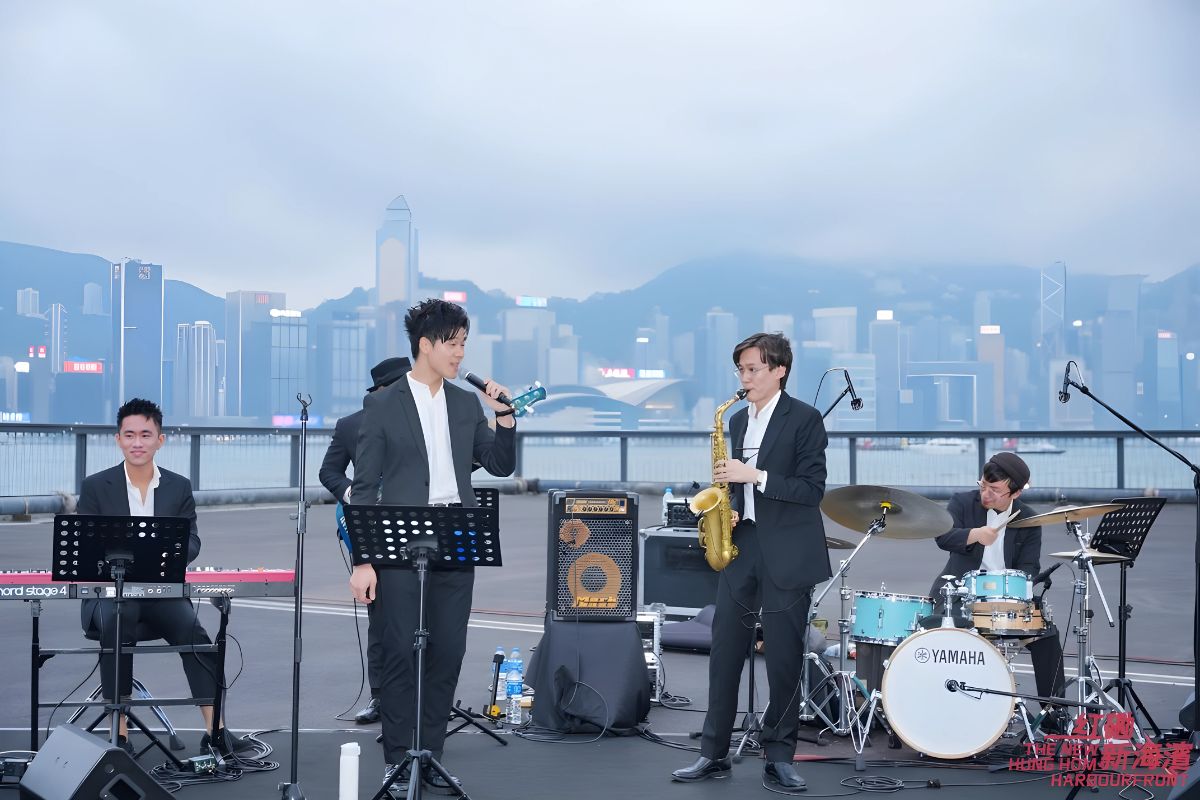 Singers perform at the Hung Hom New Waterfront opening, as public events and activities begin at the new venue (Development Bureau Hong Kong)