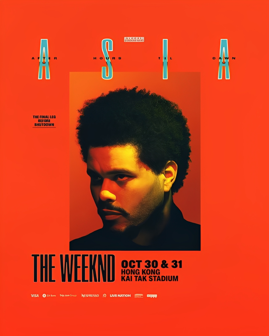 The Weeknd Official Poster Hong Kong (Live Nation HK)