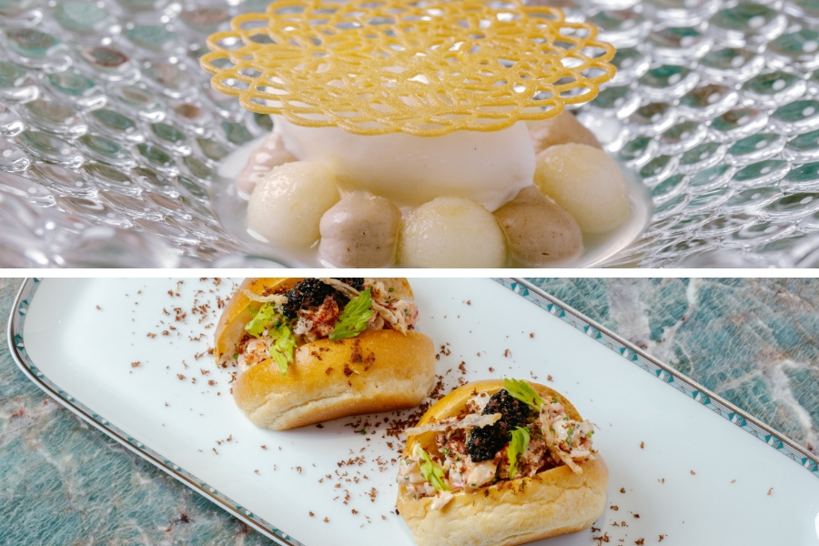 Signature dishes served at Tiffany Blue Box Café Hong Kong