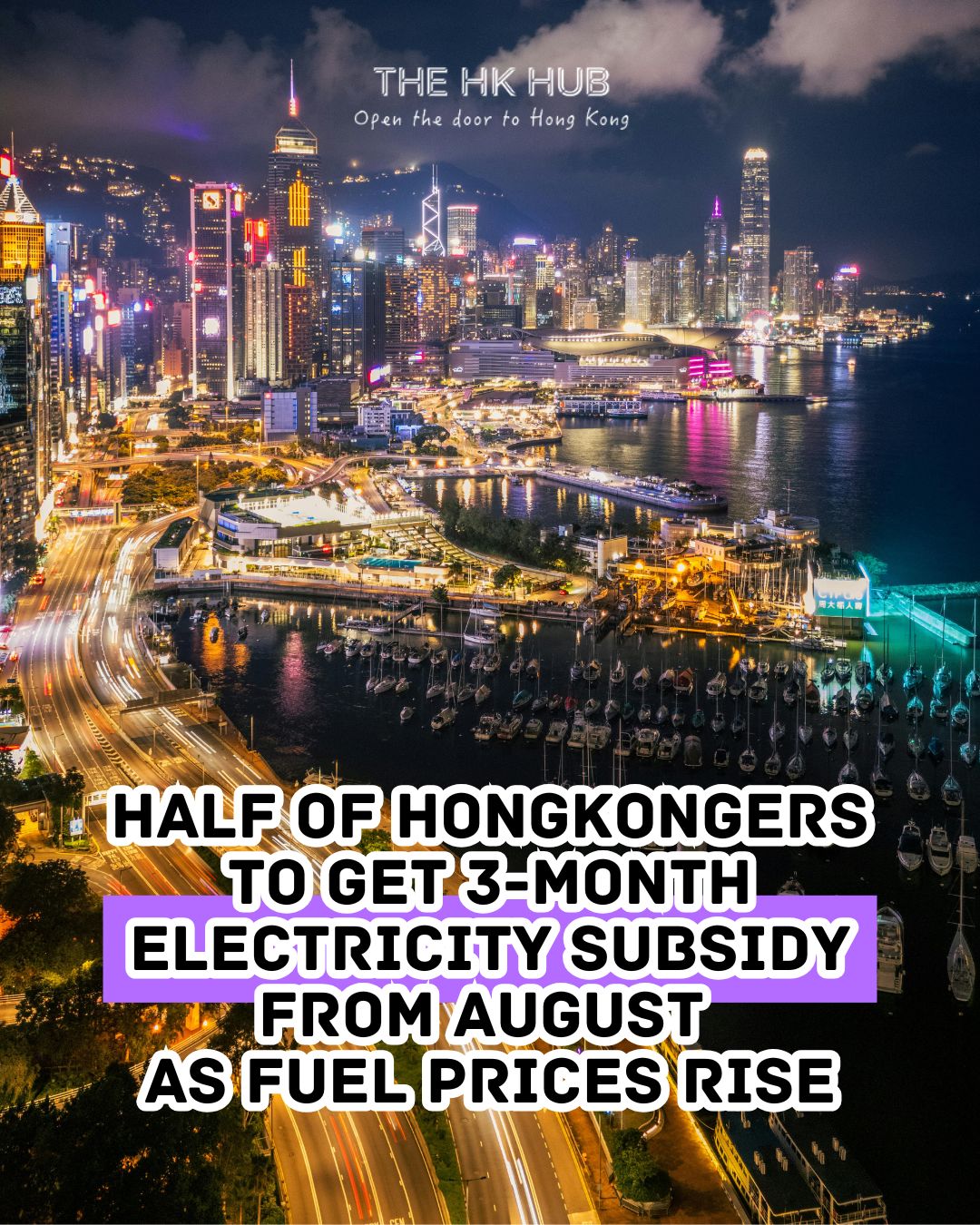 Vibrant Night Aerial View of Hong Kong Skyline (Juraj Vice from Pexels)