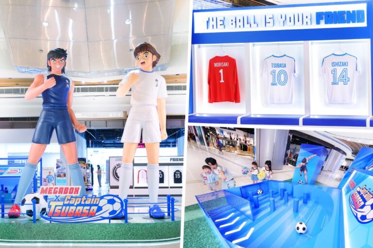 Giant Captain Tsubasa Figures Arrive At MegaBox For A Mini Stadium Pop-Up Until 19 July captain tsubasa exhibition