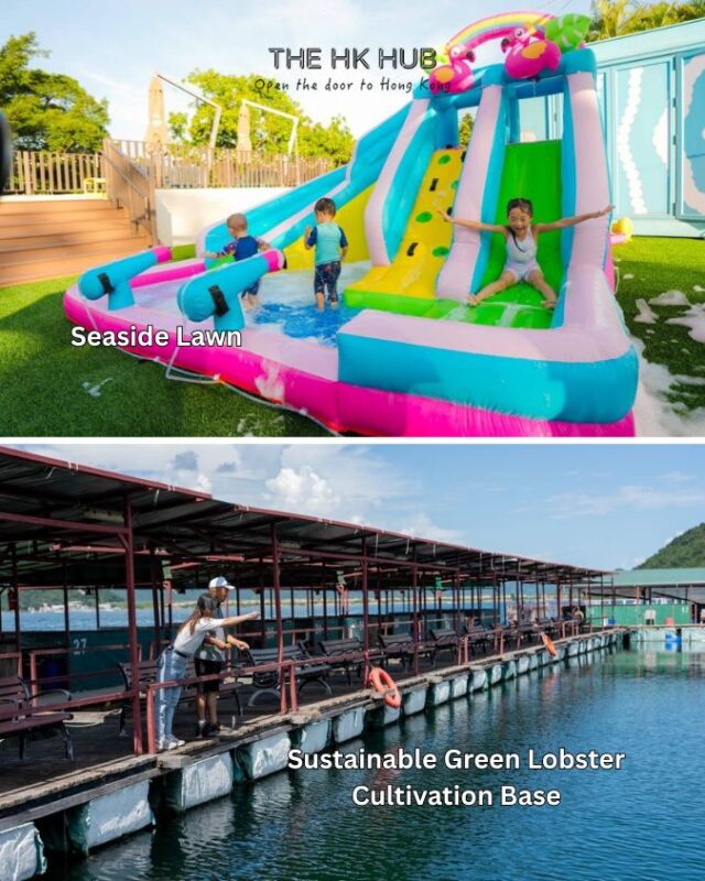 seaside private event lawn and tour to sustainable green lobster cultivation base