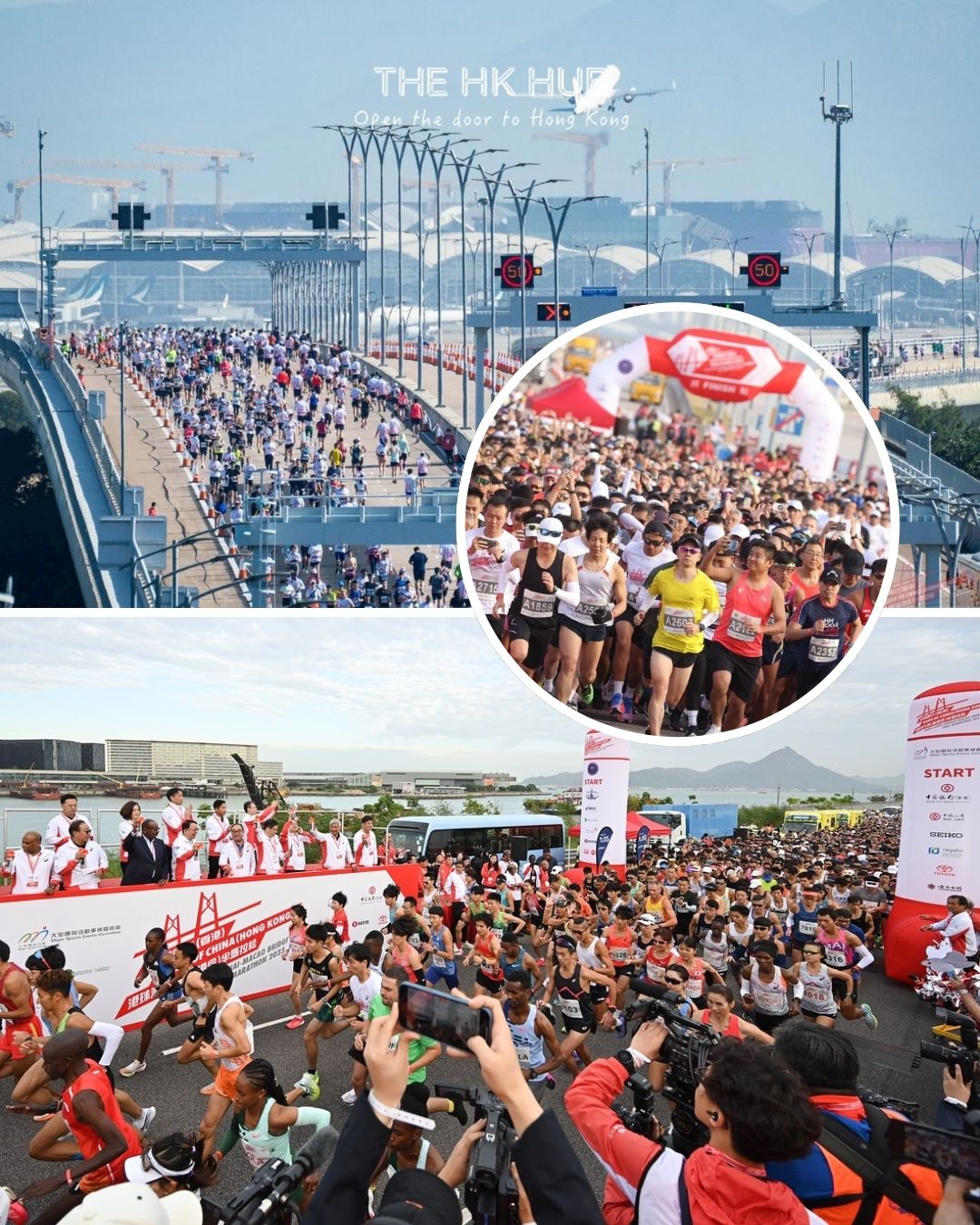 Runners on Hong Kong-Zhuhai-Macao Bridge during past editions (hzmb-halfmarathon)