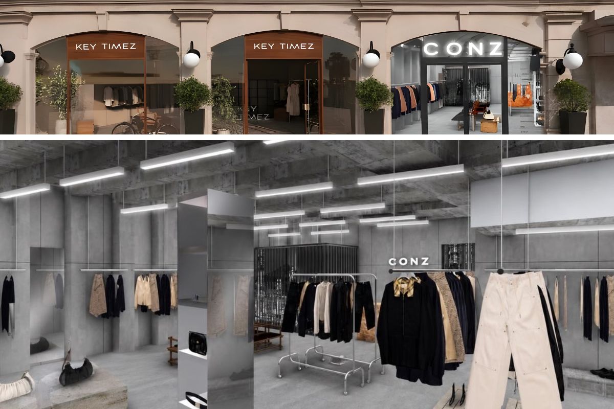 KEY TIMEZ and CONZ MENS Hong Kong store designs showing storefronts and interiors at 1881 Heritage in Tsim Sha Tsui