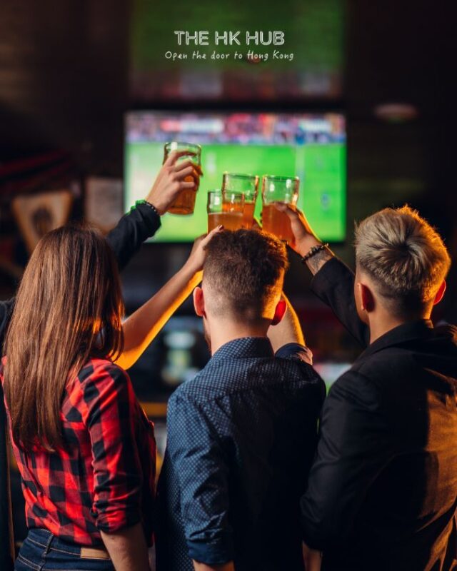 watching game at a sport bar