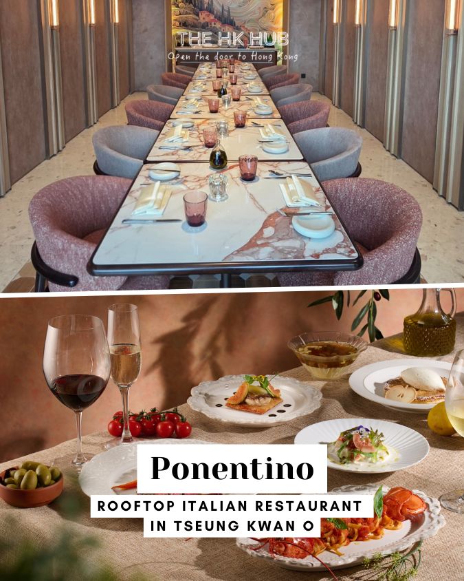 Ponentino private dining room and dishes