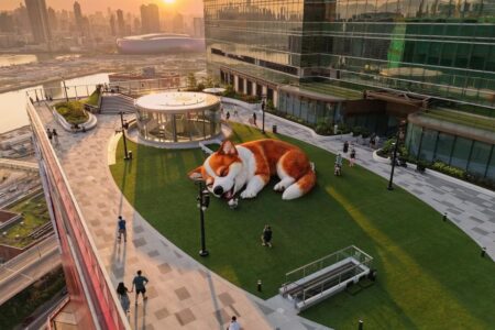 Adorable Corgi Mochi Transforms into a 10-Metre Giant Inflatable Installation