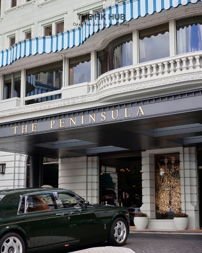 the peninsula hong kong entrance and its custom rolls royce
