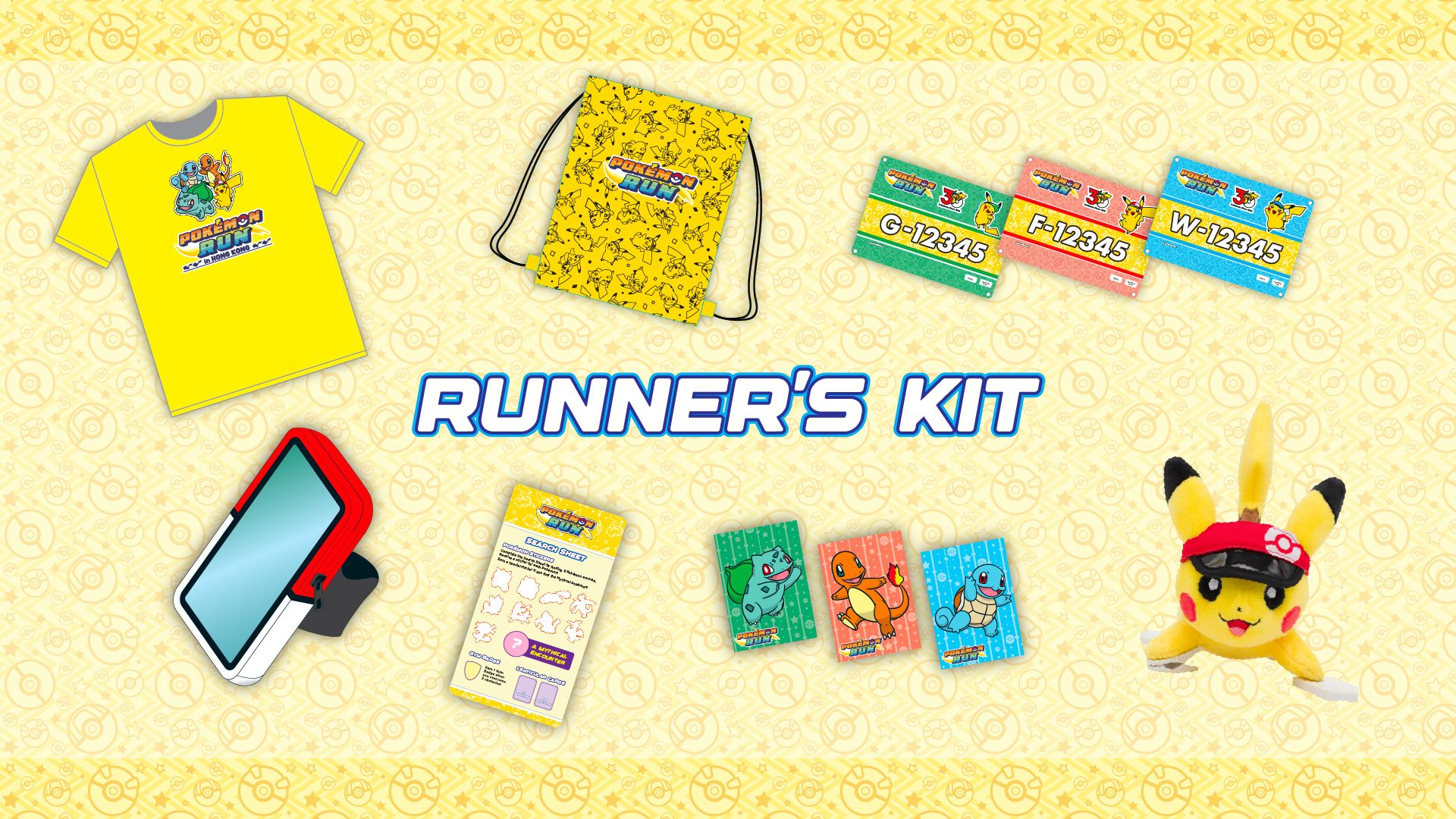 Pokémon-themed runner's kit