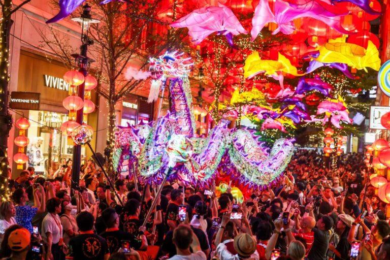 Lee Tung Avenue Brings Back LED Fire Dragon And Lantern Displays For Mid-Autumn Festival