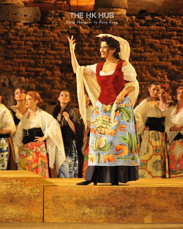 a scene of Santuzza in Cavalleria Rusticana