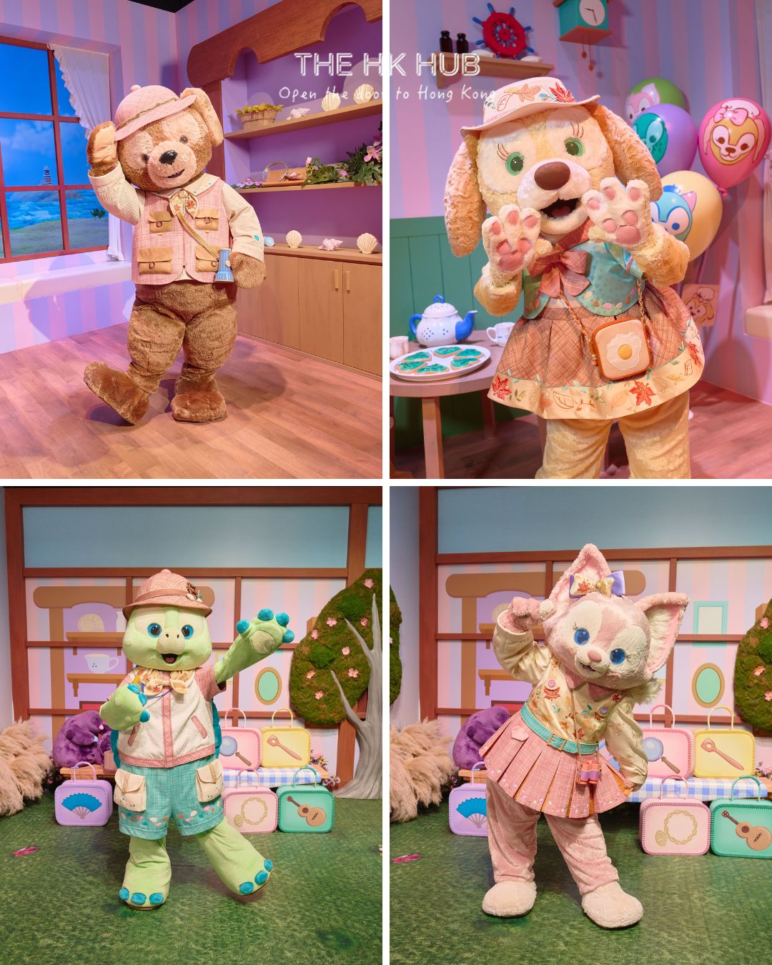 Duffy and Friends wearing new autumn outfits (Hong Kong Disneyland)