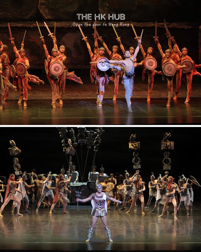 the batlle scenes of the spartacus ballet show