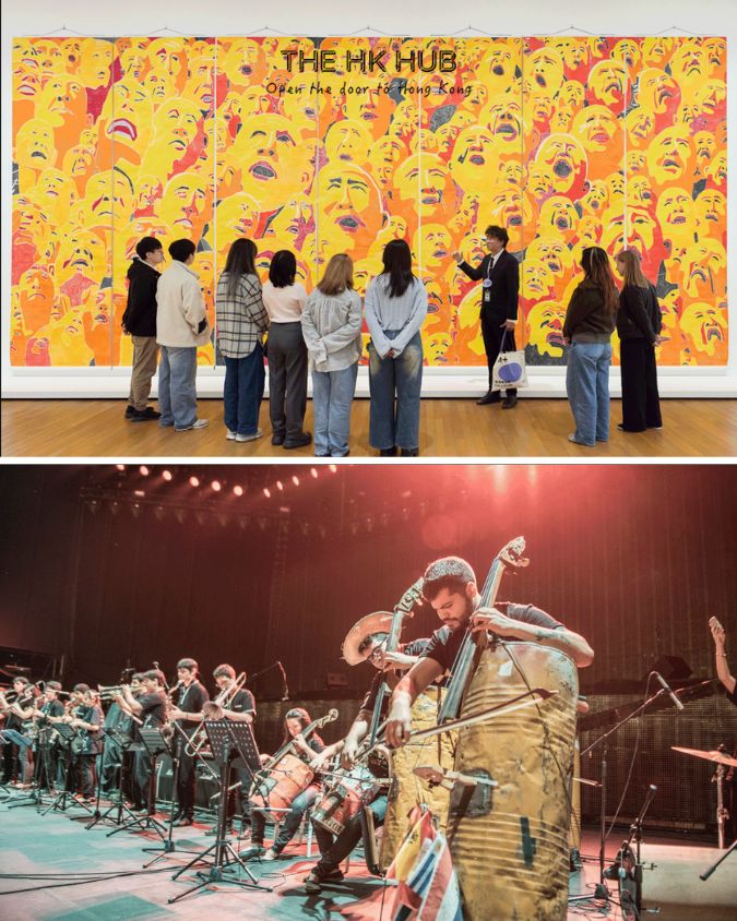 guided tour at m+ museum and the Recycled Orchestra of Cateura